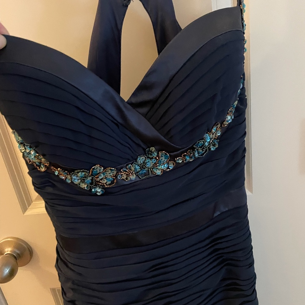 Faviana Couture navy dress 16 - Picture 4 of 8